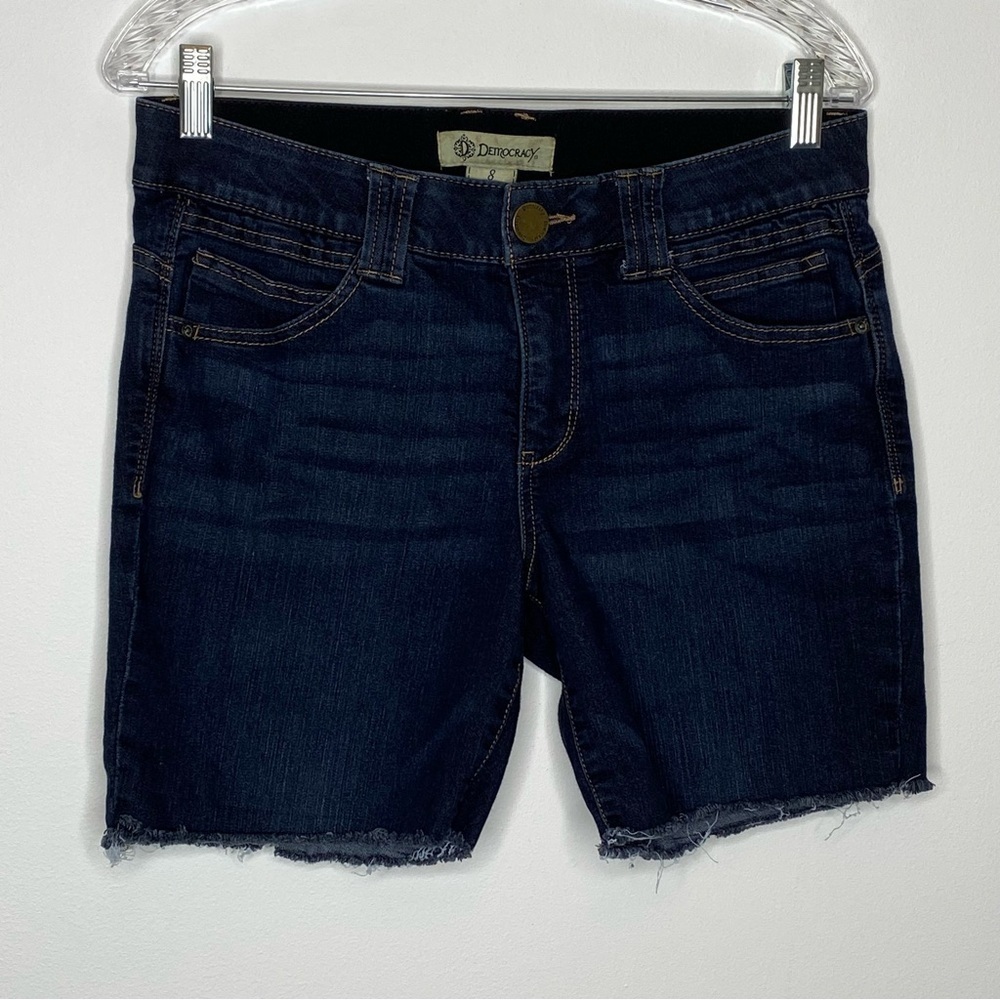 Democracy 'Ab' Technology Dark Wash Denim Shorts